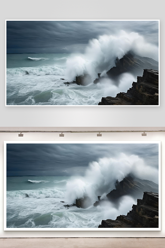 礁石海浪谱写壮阔诗篇-众图网