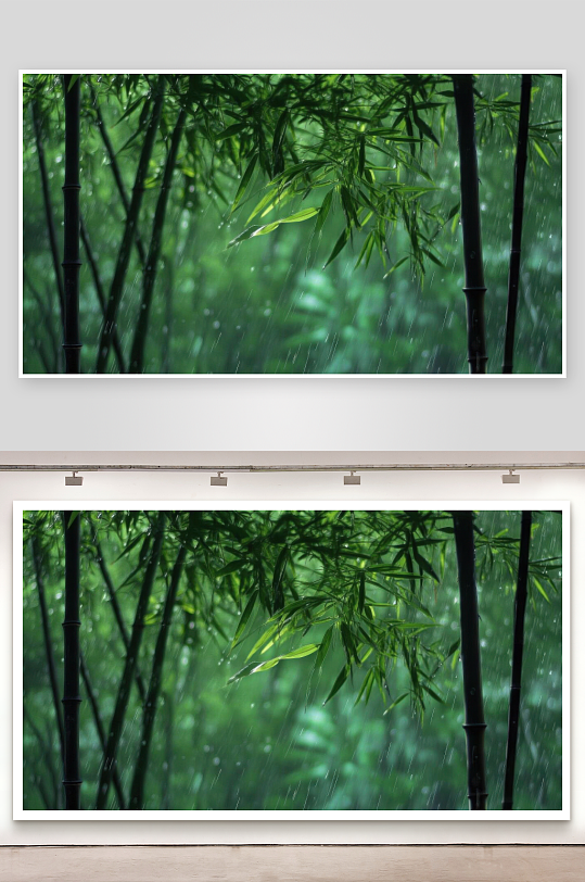 竹林听雨声声入梦来-众图网