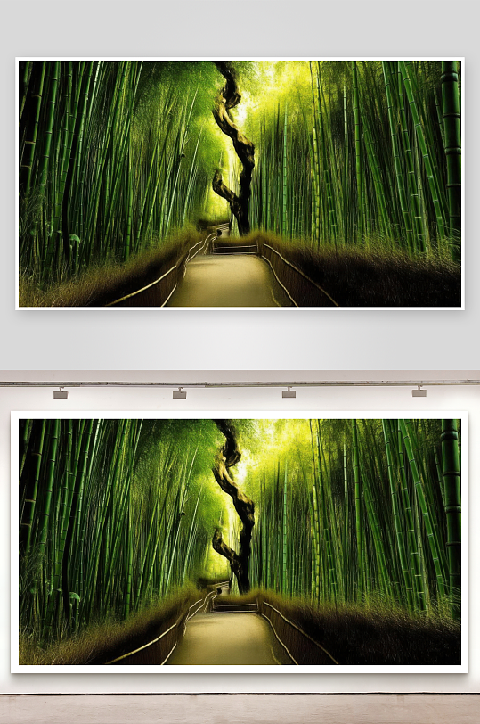 竹林小径清幽通向深处背景图-众图网