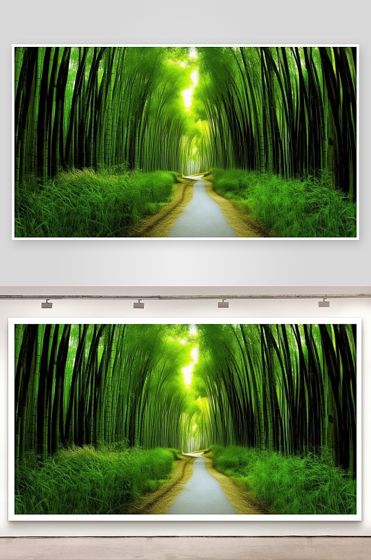 竹林小径清幽通深处壁纸-众图网