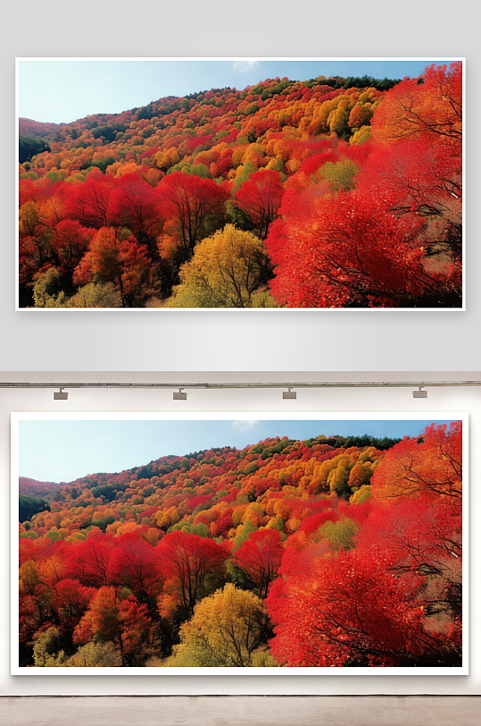 红叶满山秋色斑斓美-众图网
