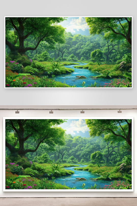 绿意盎然充满自然活力背景图-众图网