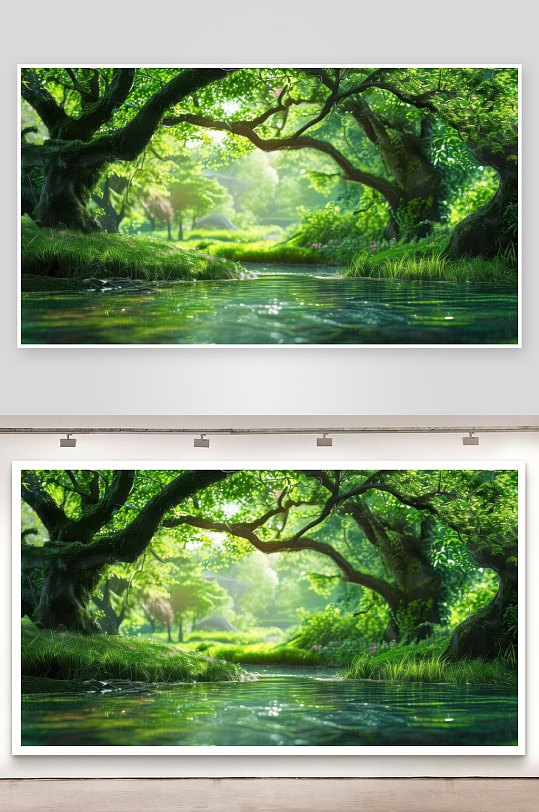 绿意盎然带来心灵慰藉背景图-众图网