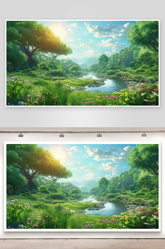 绿意盎然带来无限活力背景图-众图网