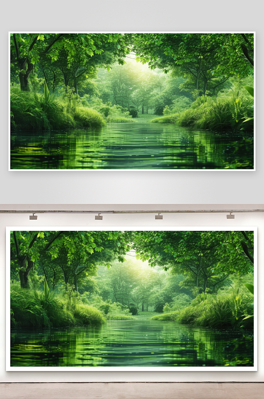 绿意盎然治愈内心烦躁背景图-众图网