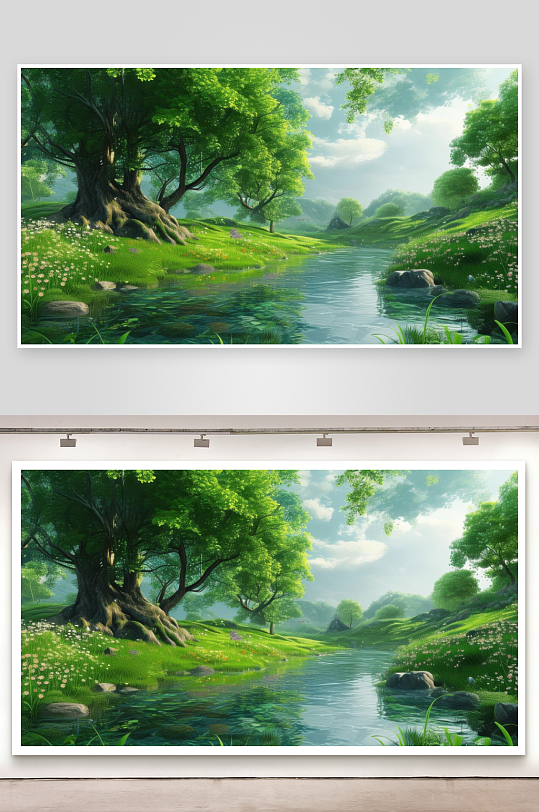 绿意盎然滋养心灵净土-众图网