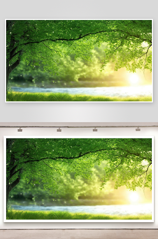 绿意蔓延带来清凉一夏背景图-众图网
