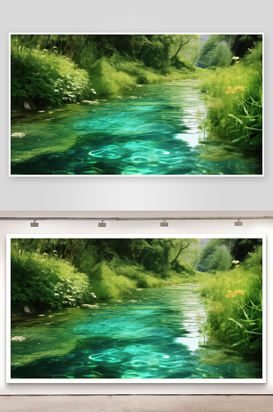 绿水悠悠流淌温柔时光图片-众图网