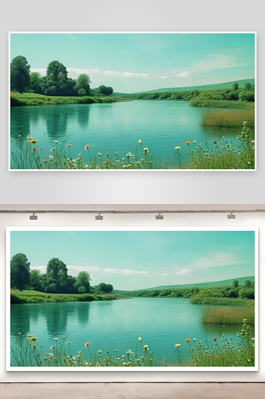 绿水无忧因风泛起波纹背景图-众图网