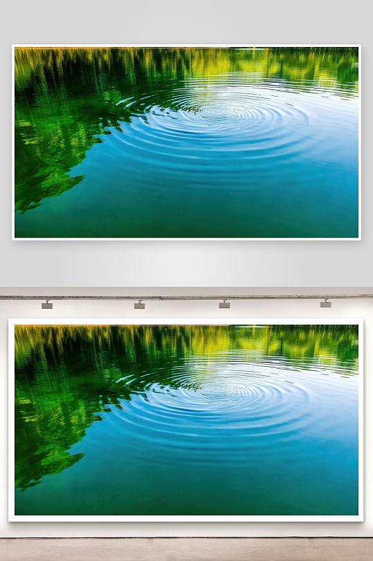 绿水无忧因风泛起涟漪图片-众图网