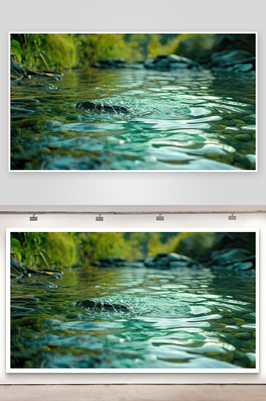 绿水轻柔尽显温婉可人-众图网