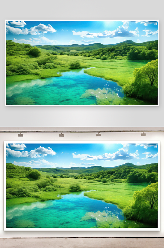 绿水青山就是最美风景背景图-众图网