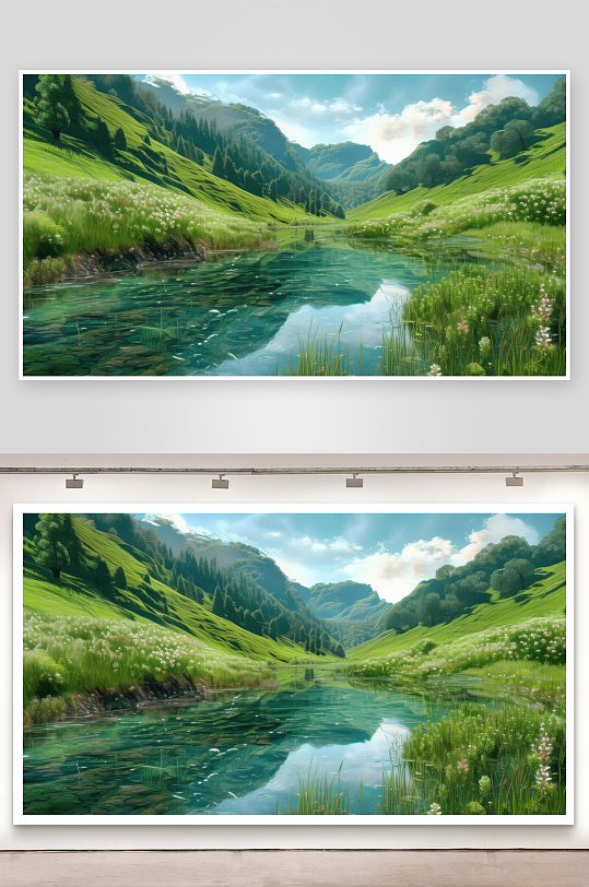 绿水青山藏着人间美好背景图-众图网