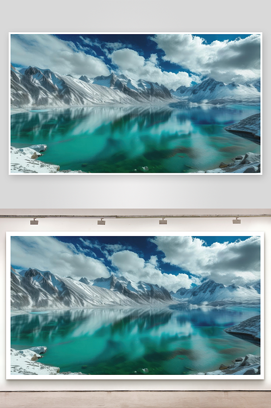 羊卓雍措碧玉湖镶嵌图片-众图网