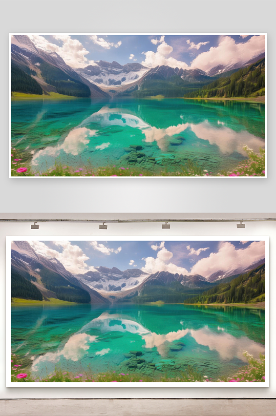 羊卓雍措碧玉湖镶嵌壁纸-众图网