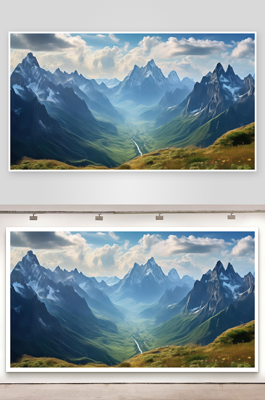 群山叠嶂层峦美不胜收背景图-众图网