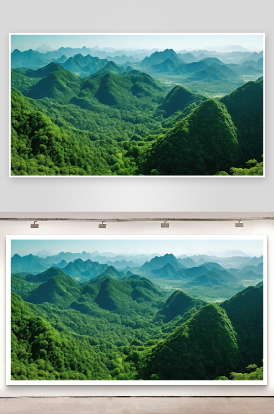 群山叠翠满目清新绿意-众图网