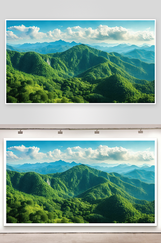 群山叠翠满目清新绿意图片-众图网