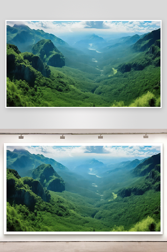 群山叠翠满目皆是清新-众图网