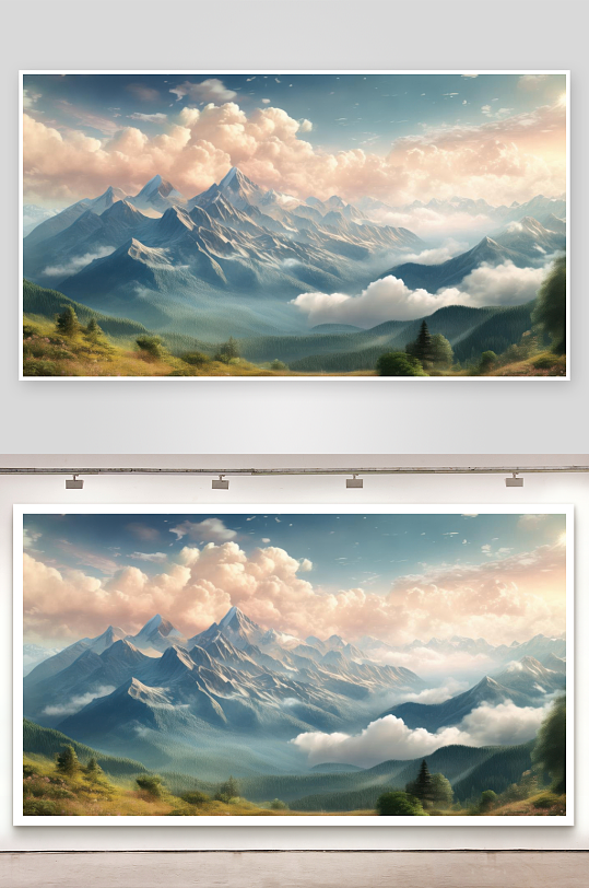 群山壮阔无边风光无限背景图-众图网