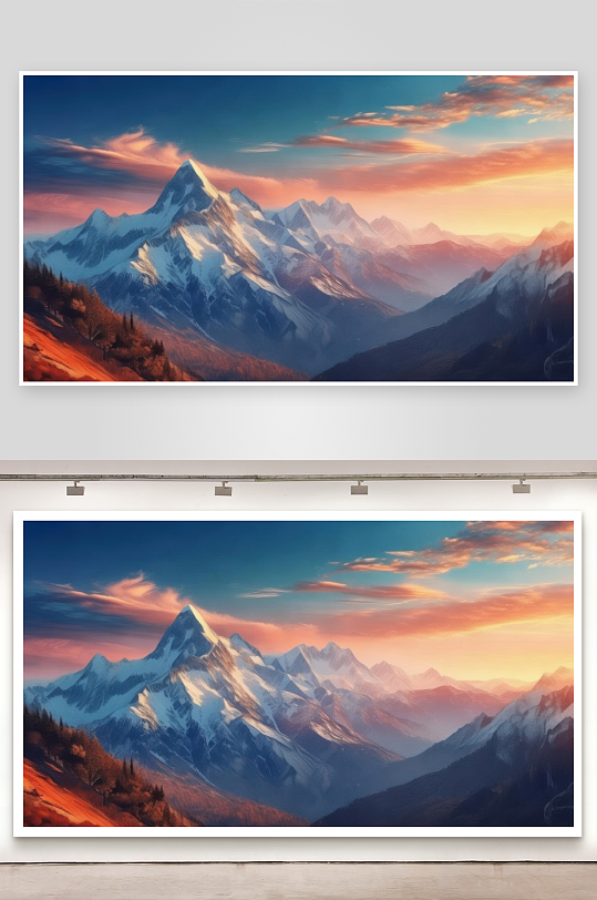 群山连绵不断风景如画背景图-众图网