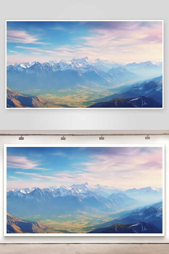 群山连绵不绝如画风光图片-众图网