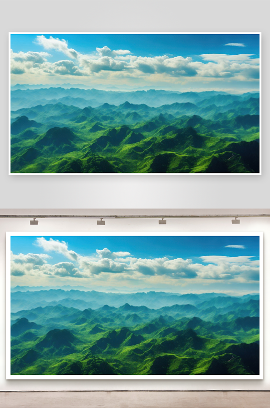 群山连绵伸向天际尽头-众图网