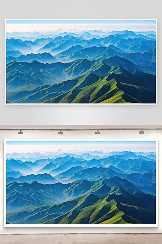 群山连绵如画美不胜收-众图网