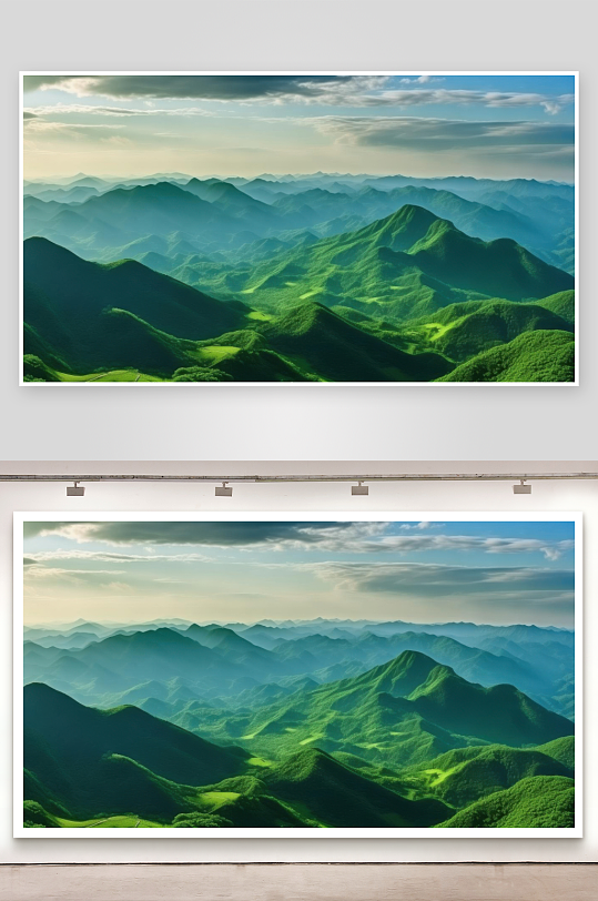 群山连绵如画美到心底-众图网