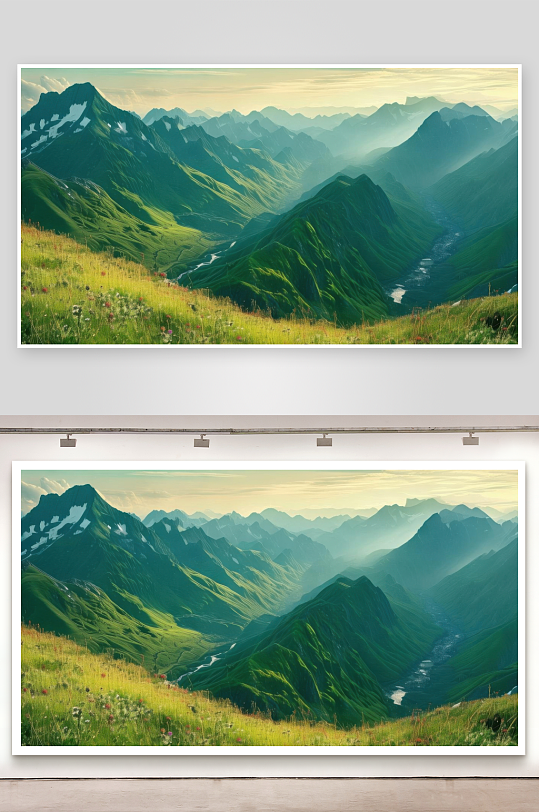 群山连绵如画美到心底图片-众图网