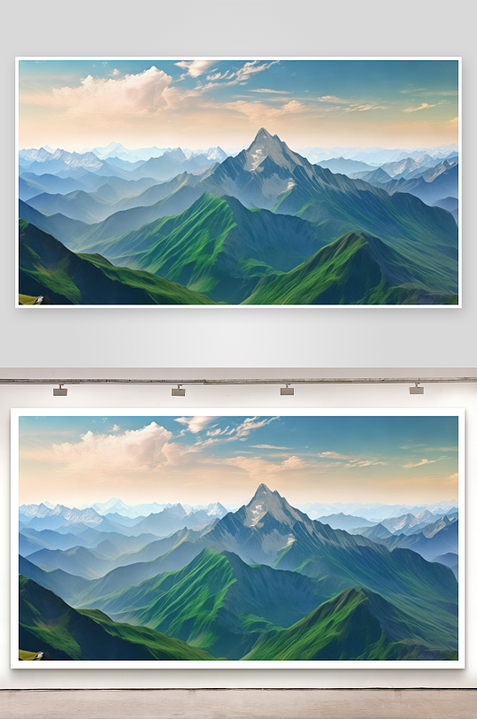 群山连绵如画美到心底背景图-众图网