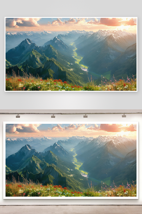 群山连绵如画风景无限-众图网