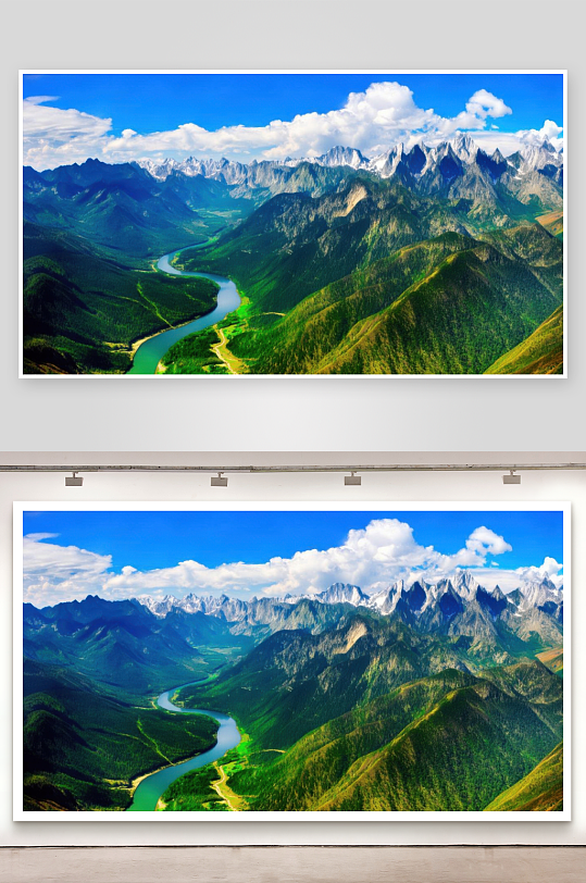 群峰巍峨壮观山河壮丽图片-众图网