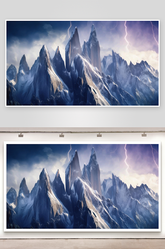 群峰巍峨壮观气势逼人背景图-众图网