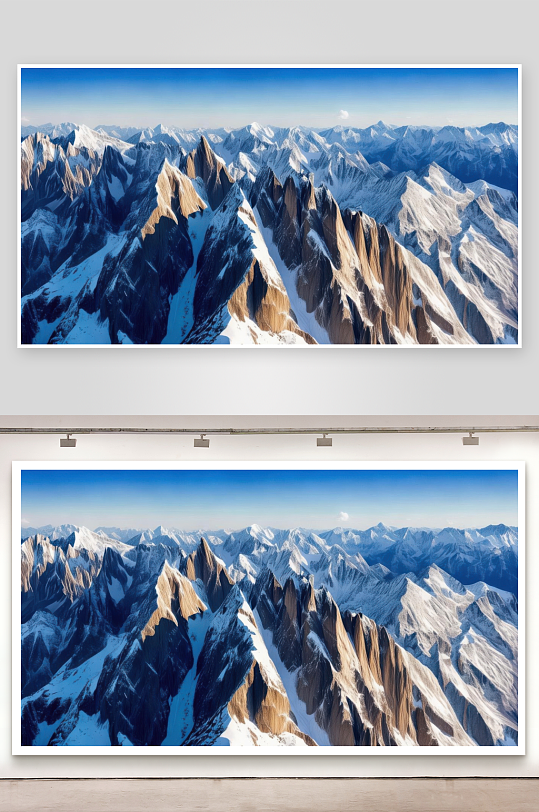 群峰巍峨壮观气势雄伟-众图网