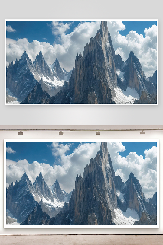 群峰巍峨壮观气势雄伟图片-众图网