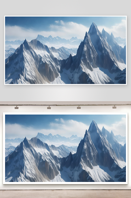 群峰巍峨气势震撼人心-众图网