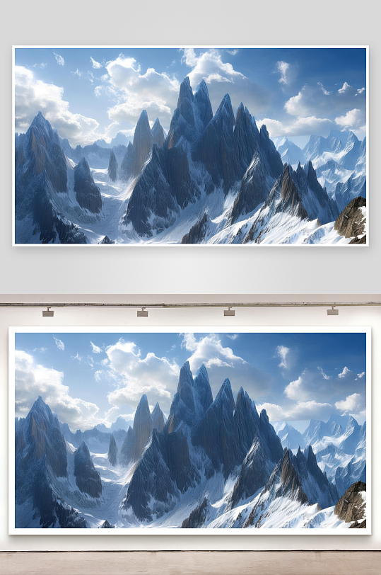 群峰巍峨气势震撼人心图片-众图网