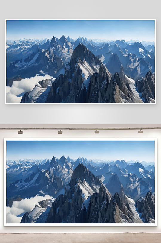 群峰巍峨气势震撼人心背景图-众图网