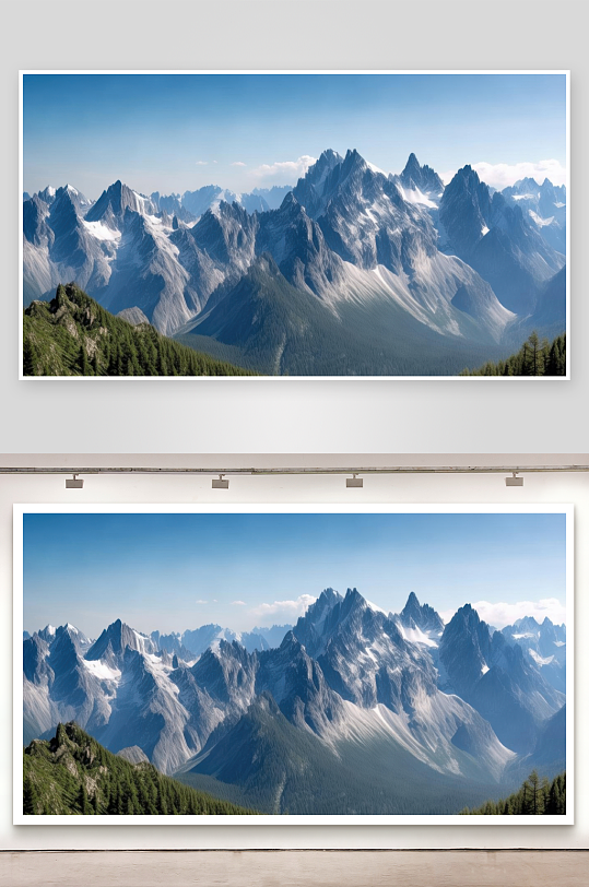 群峰巍峨让人肃然起敬-众图网