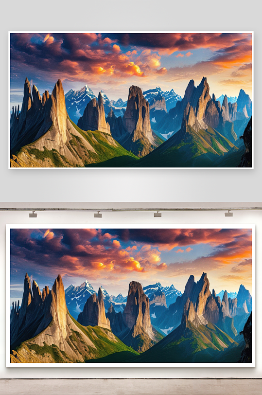 群峰竞秀各展独特魅力背景图-众图网