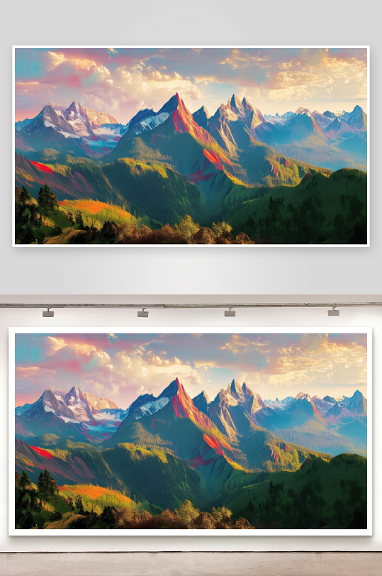 群峰竞秀各展自然之美-众图网