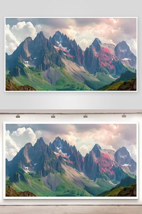 群峰竞秀各展自然之美图片-众图网