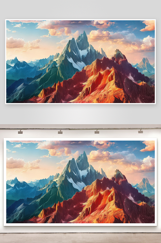 群峰竞秀各展自然之美背景图-众图网