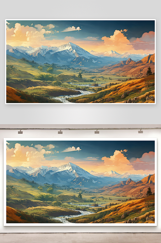 自然色彩绘就绝美画卷背景图-众图网