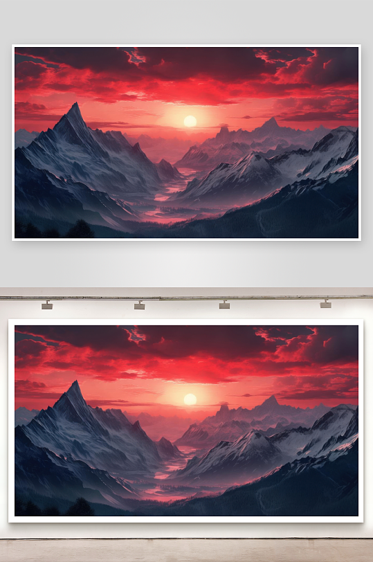 苍山如海残阳如血如画背景图-众图网