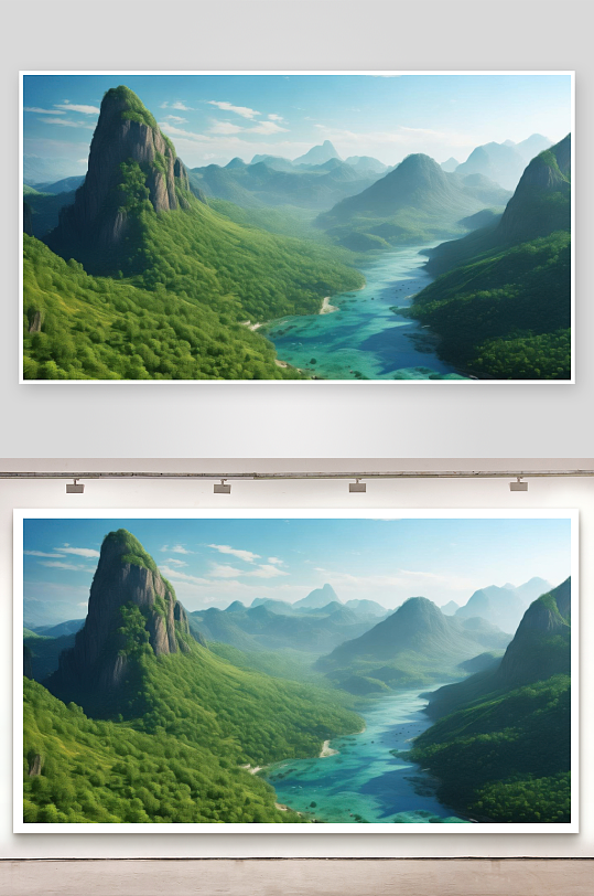 青山不老永存山河之间背景图-众图网