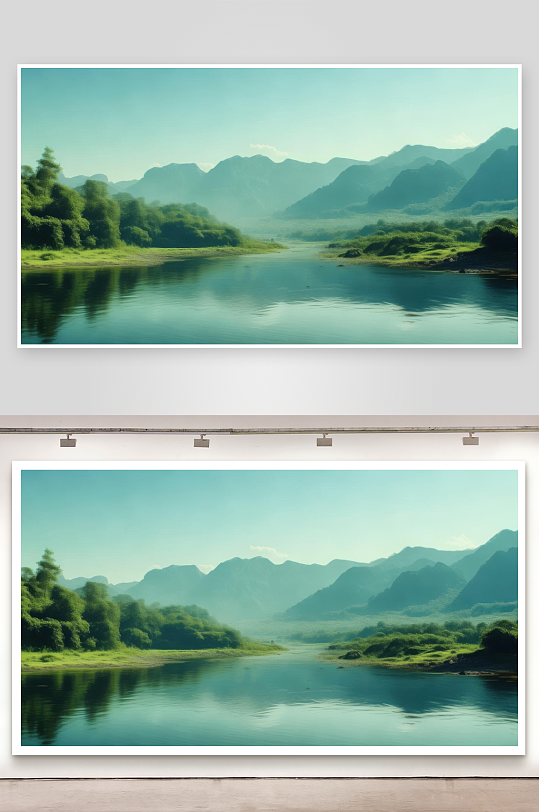 青山不语却懂人间温柔背景图-众图网