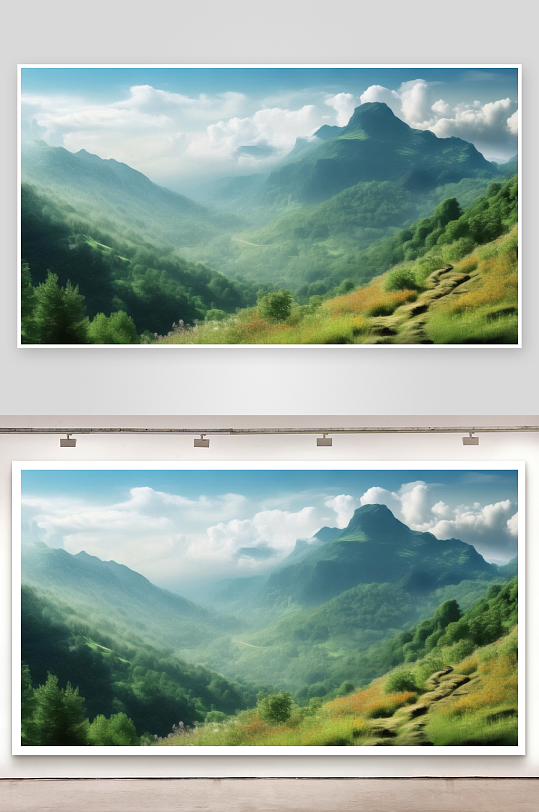 青山不语自有万千气象背景图-众图网