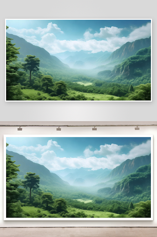 青山不语自有万种风情背景图-众图网